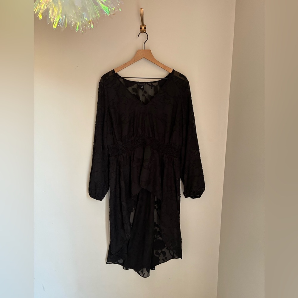 Torrid Asymmetrical‎ Vamp Whimsigoth Sheer Top Dress Size 2X